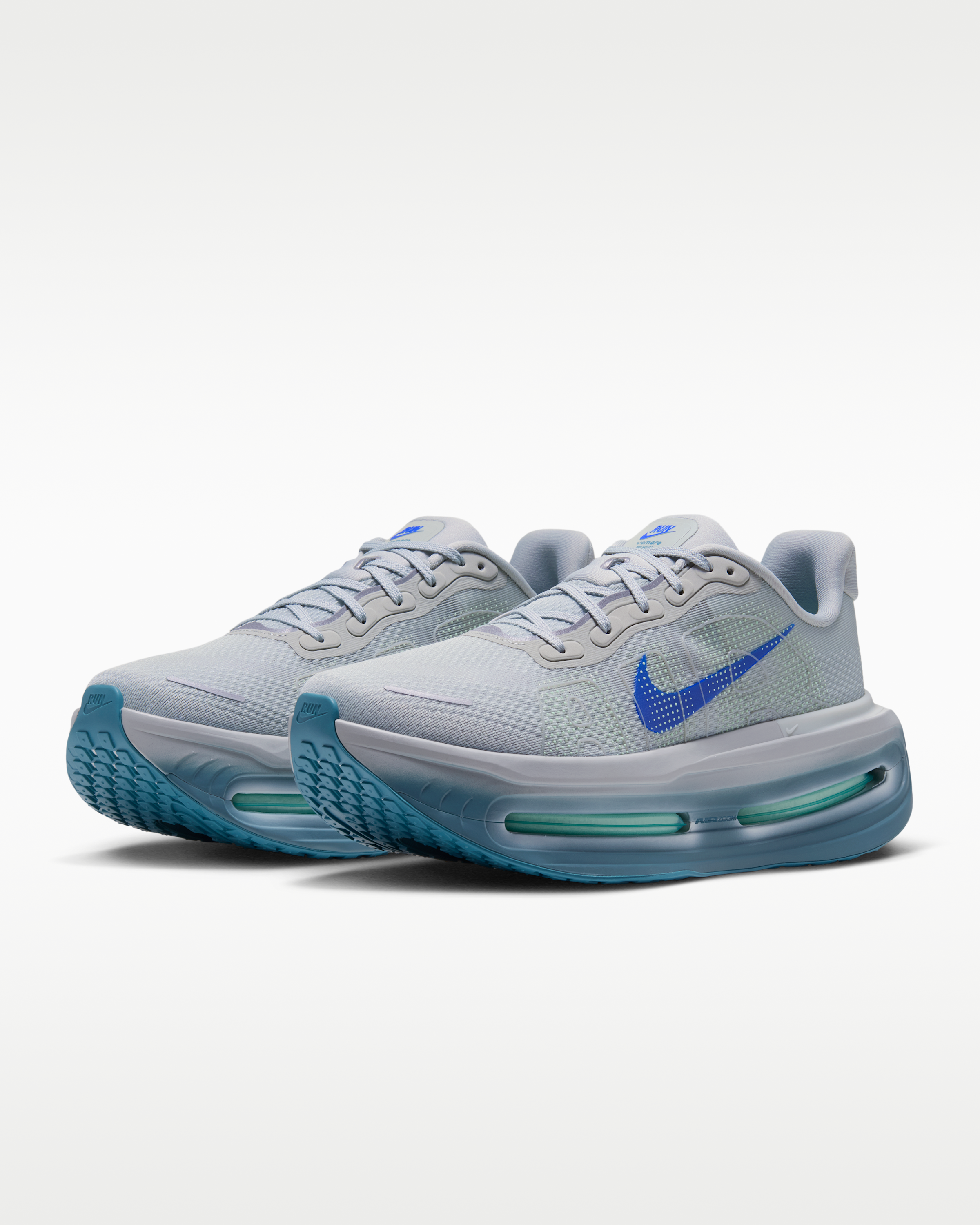 Nike Vomero Premium Men's Road Running Shoes - Grey Mist/Smoky Blue/Barely Green/Racer Blue - View 5