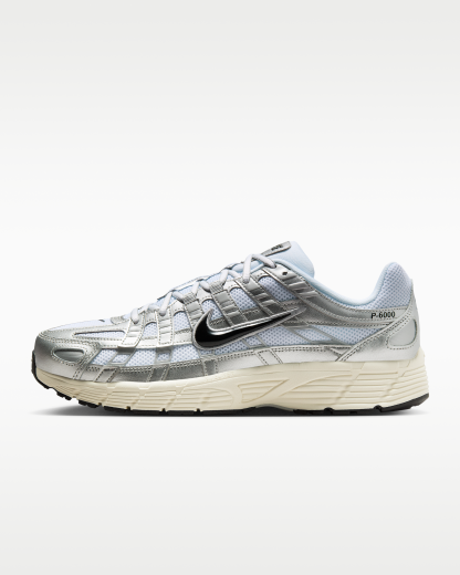 Nike P-6000 Shoes - White/Metallic Silver/Flat Silver/Black - View 1