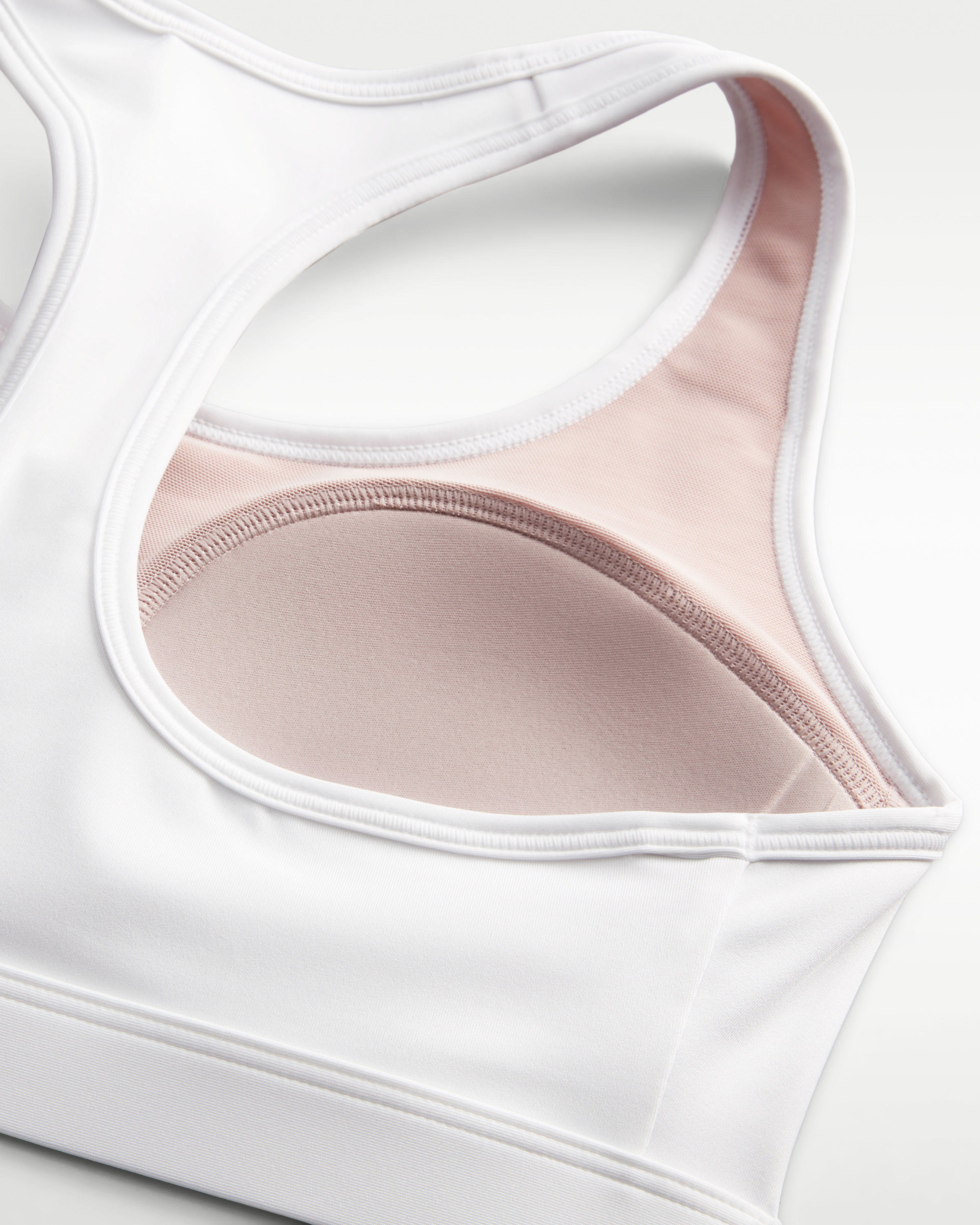 Nike Swoosh Women's Medium-Support Padded Sports Bra - White/Stone Mauve/Black - View 4