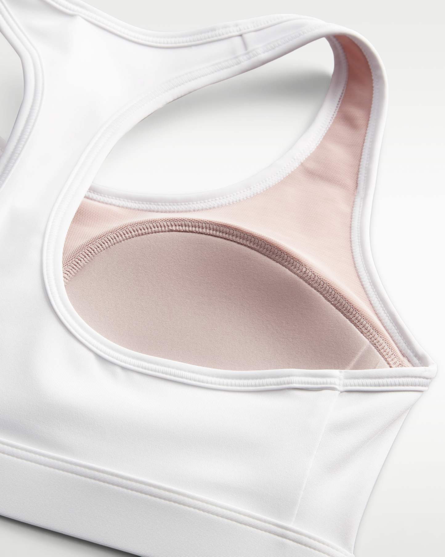 Nike Swoosh Women's Medium-Support Padded Sports Bra - White/Stone Mauve/Black - View 4
