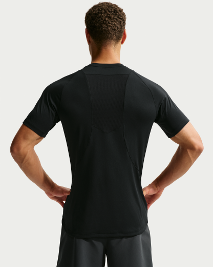 Nike Pro Training Men's Dri-FIT ADV Short-Sleeve Top - Black/Black/White - View 2