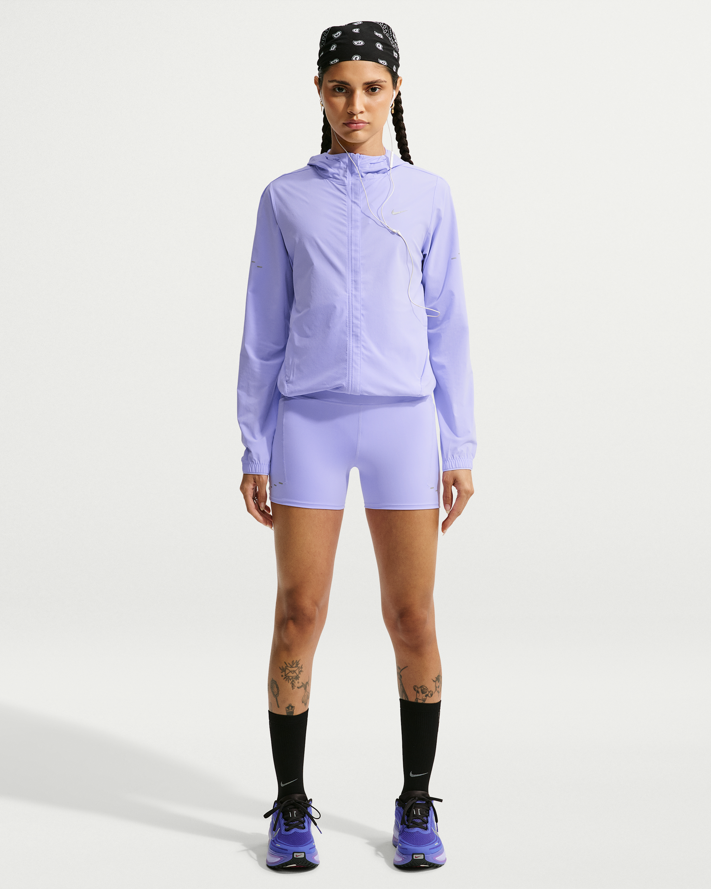 Nike Swift Women's High-Waisted 10cm (approx.) Tight Running Shorts with Pockets - Purple Pulse - View 1