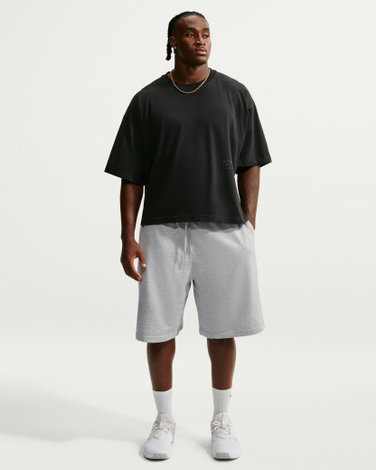 Nike N.A.C. Men's Dri-FIT Fleece Training Shorts - Light Smoke Grey/Heather/Light Smoke Grey - View 6
