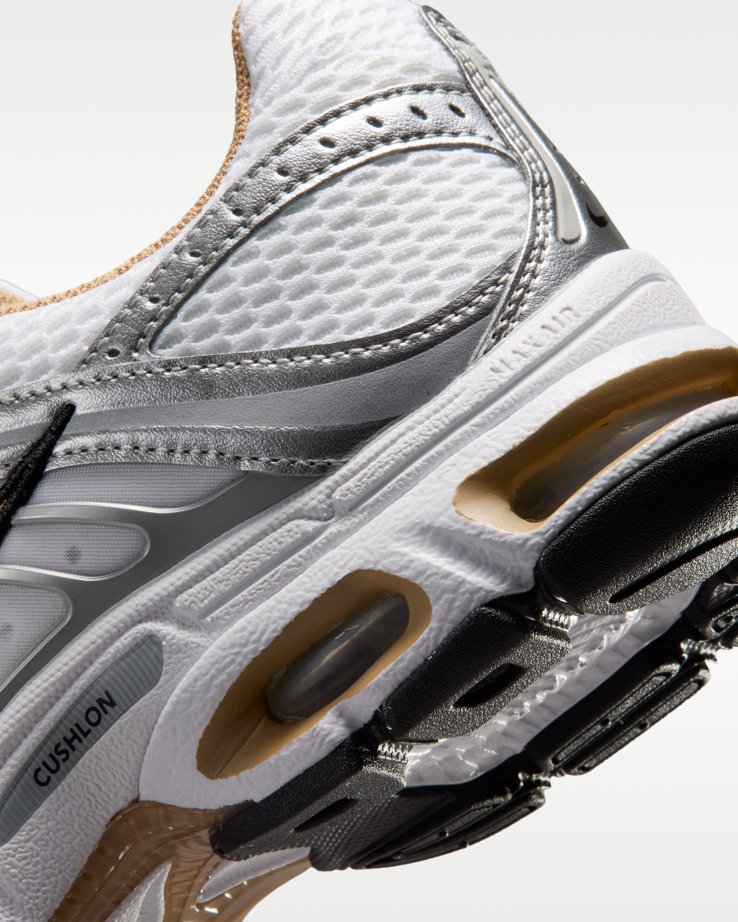 Nike Air Max Moto 2K Women's Shoes with Reflective Design Accents - White/Metallic Silver/Black/British Khaki - View 8
