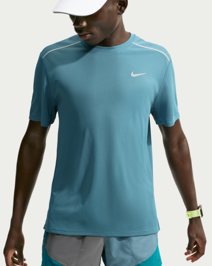 Nike Miler Men's Dri-FIT Short-Sleeve Running Top - Smoky Blue - View 1