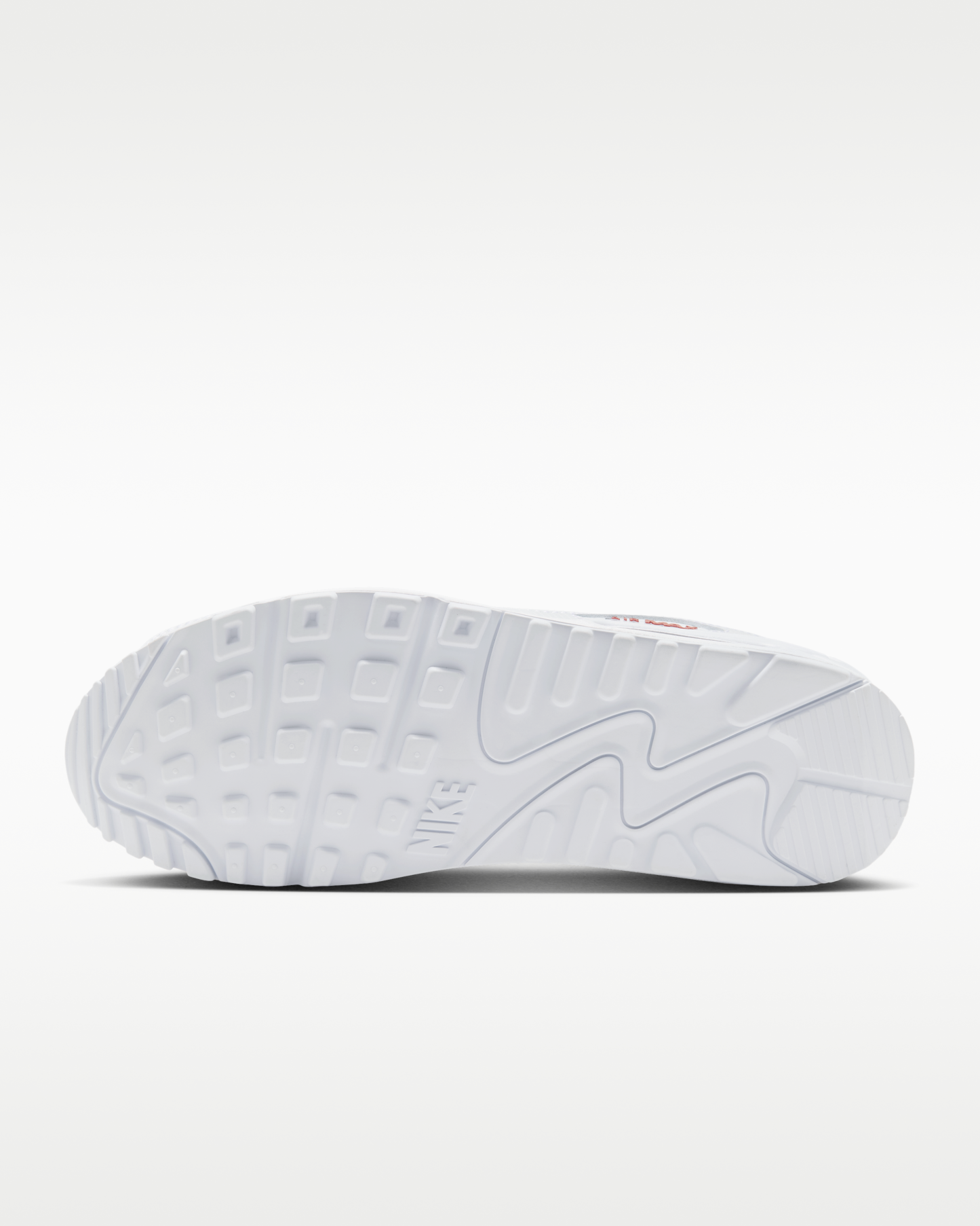 Nike Air Max 90 Men's Shoes - White/Tough Red/White - View 2