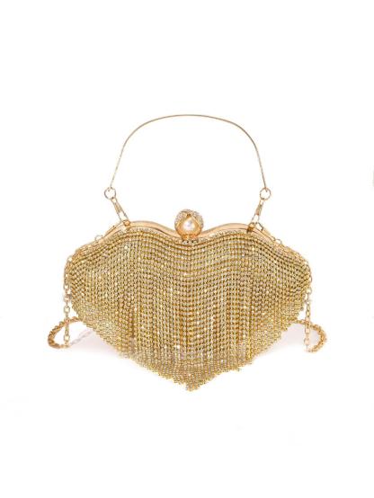 Rhinestone Tassel Clutch Evening Bag