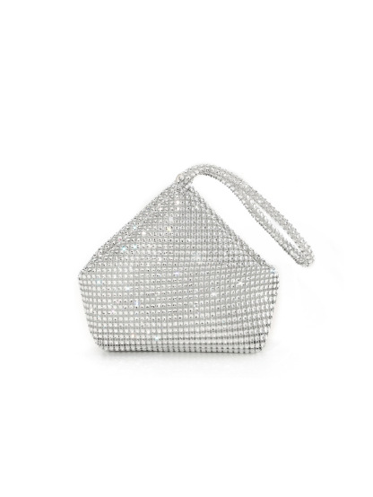 Faux Rhinestone Studded Glitter Mine Bag