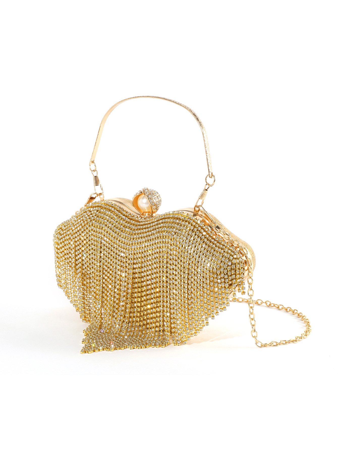 Rhinestone Tassel Clutch Evening Bag