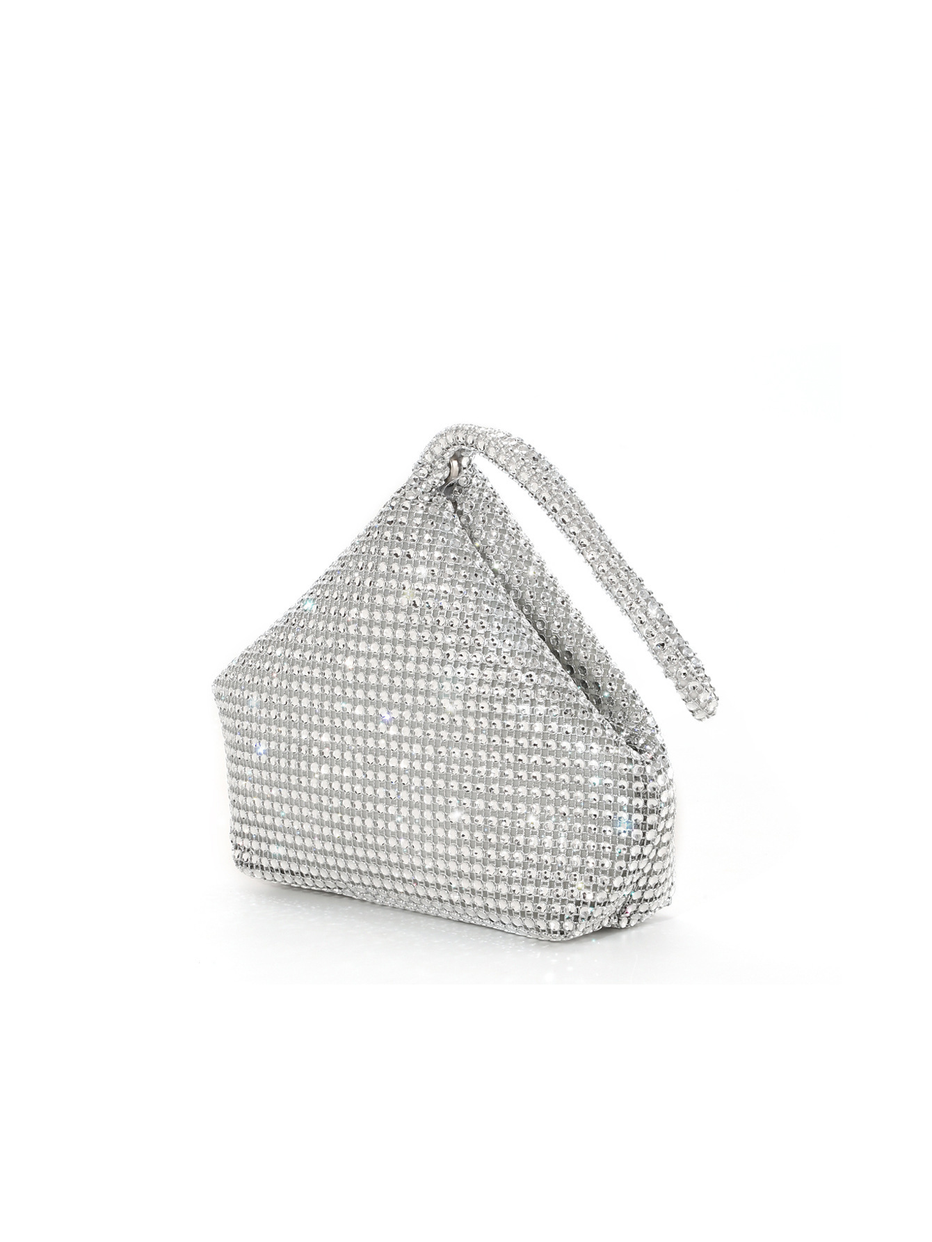 Faux Rhinestone Studded Glitter Mine Bag