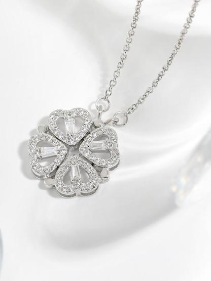 Love Copper and Zirconia Pendant Necklace