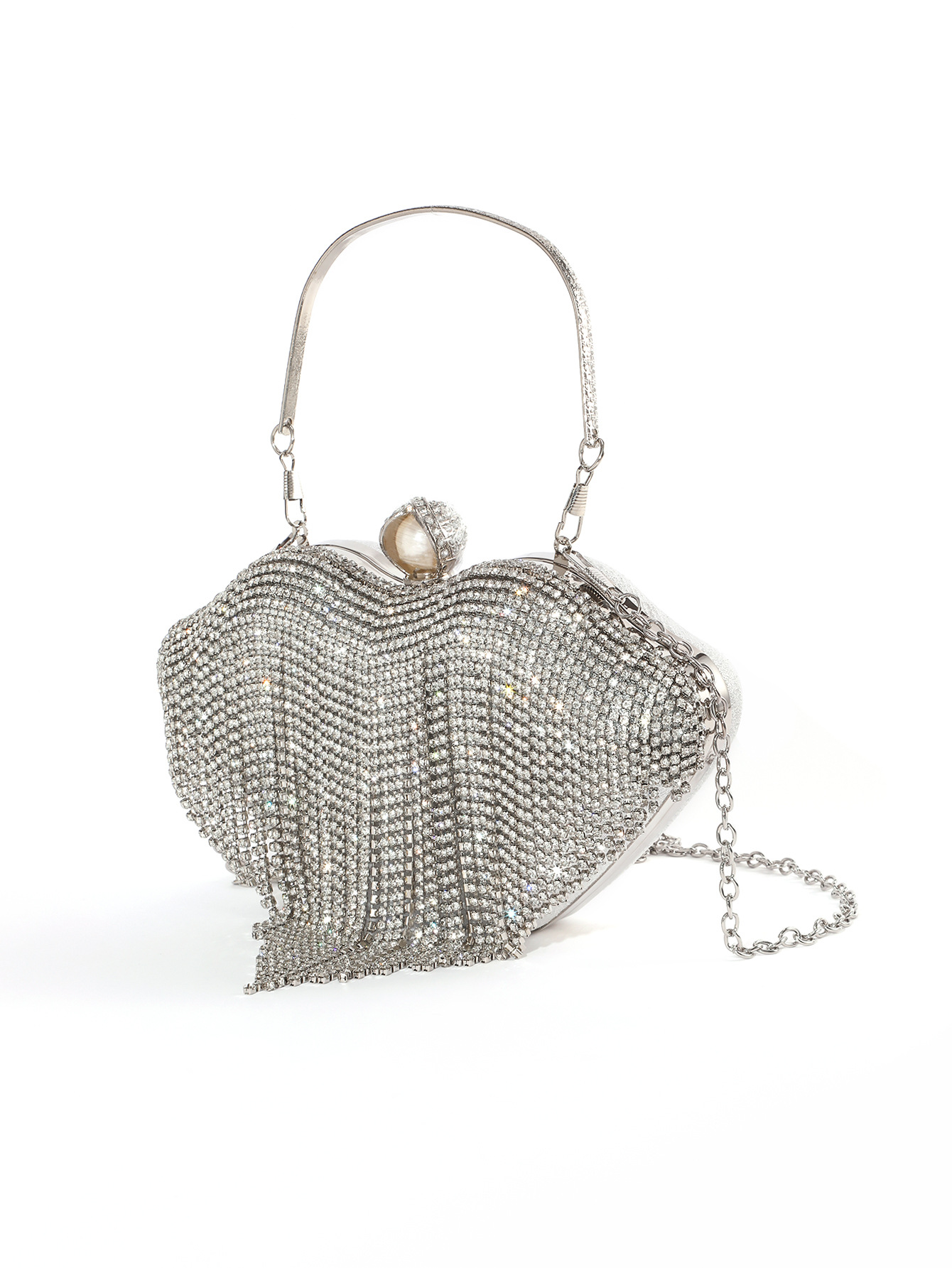Rhinestone Tassel Clutch Evening Bag