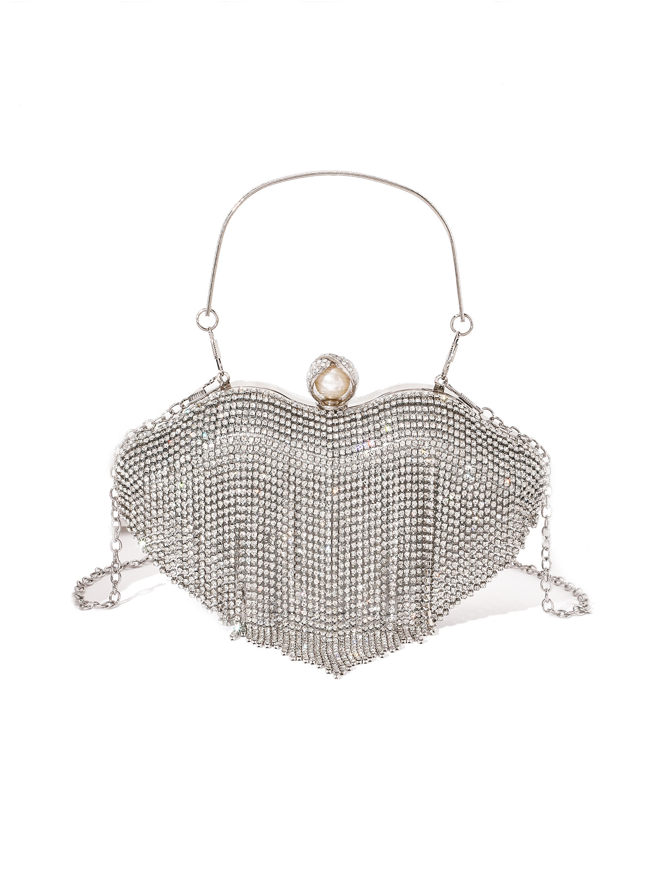 Rhinestone Tassel Clutch Evening Bag