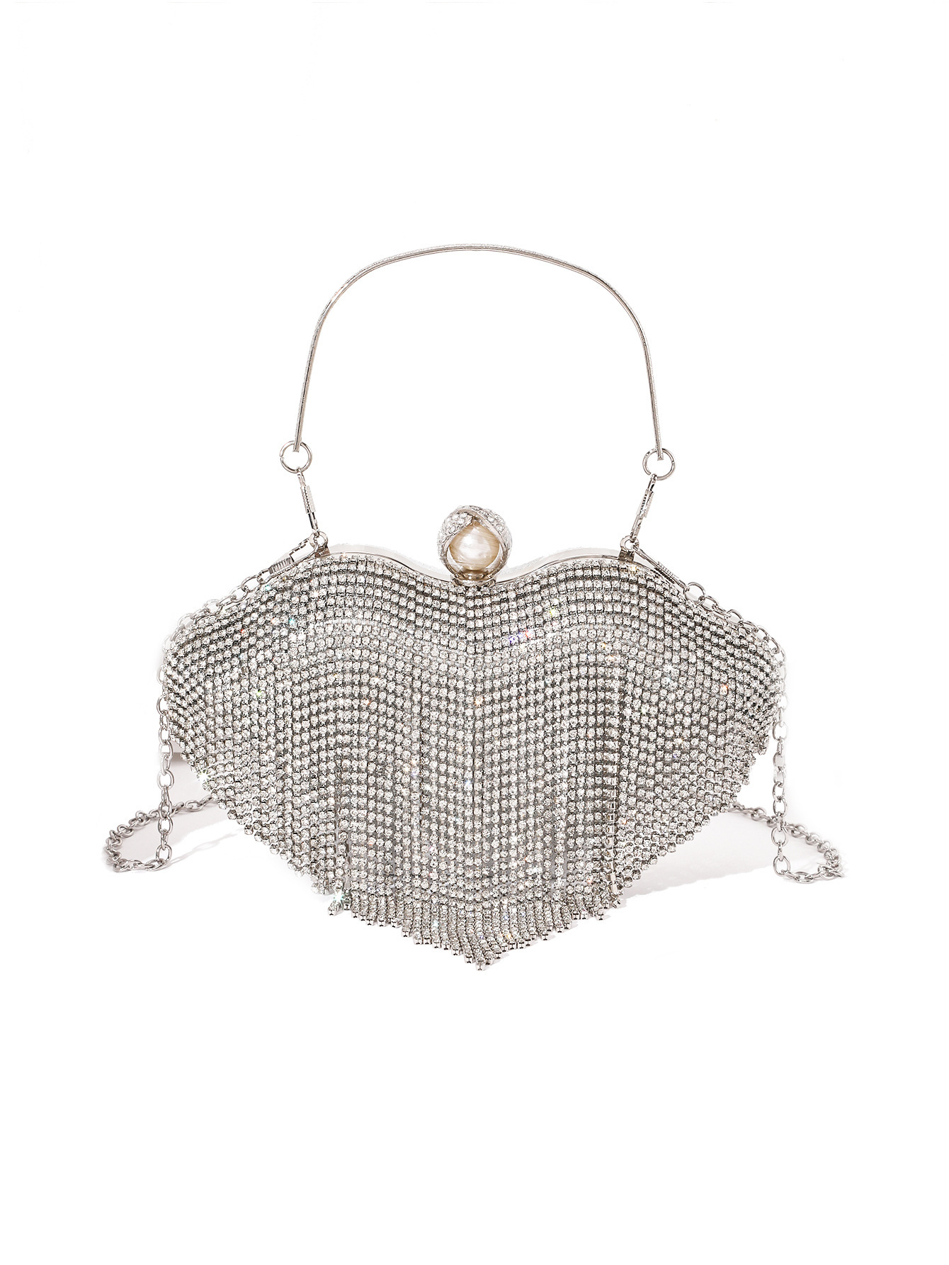 Rhinestone Tassel Clutch Evening Bag