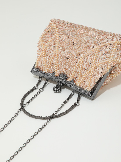 Bead Embroidery Beaded Sequins Evening Bag