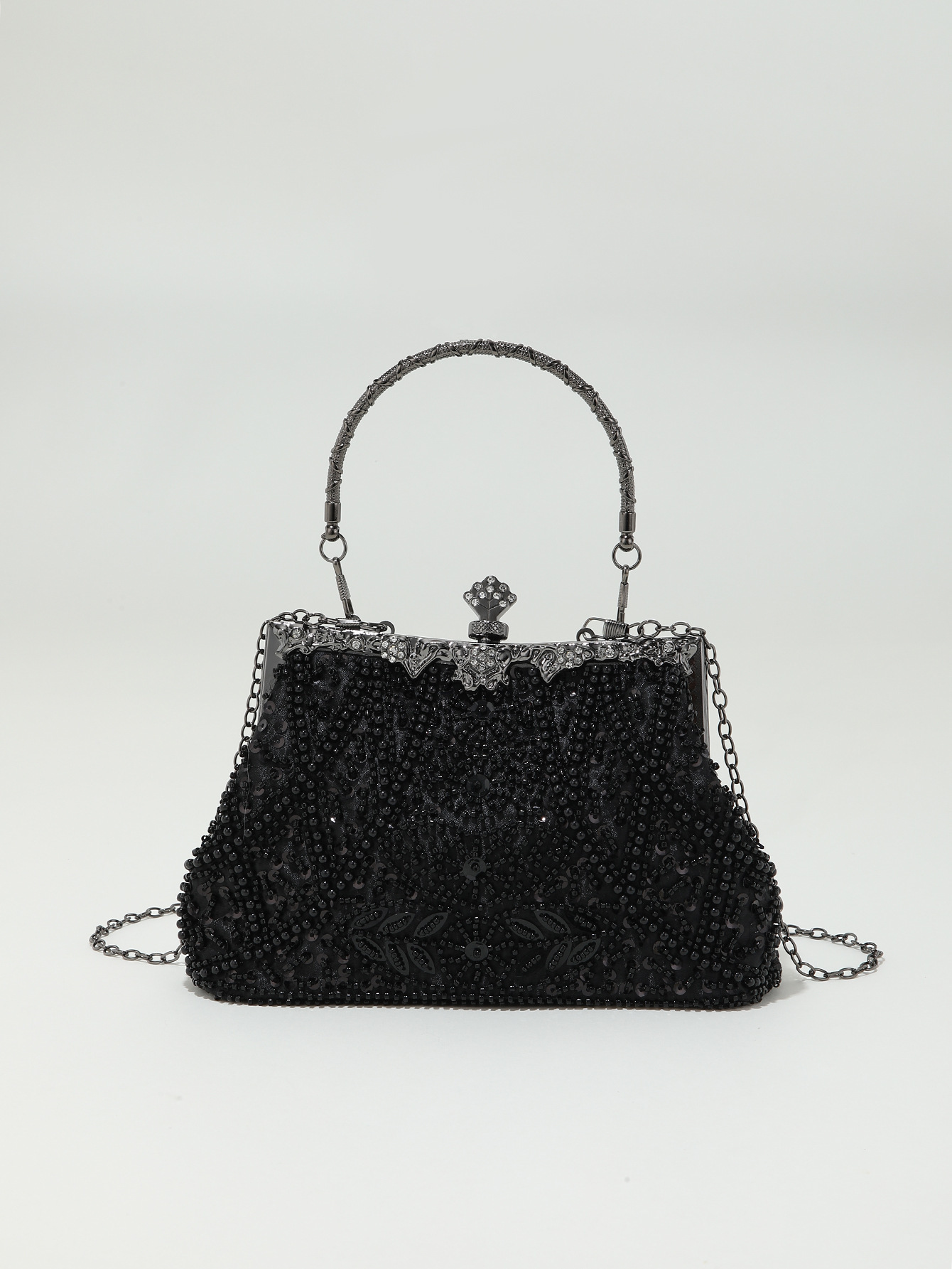 Bead Embroidery Beaded Sequins Evening Bag