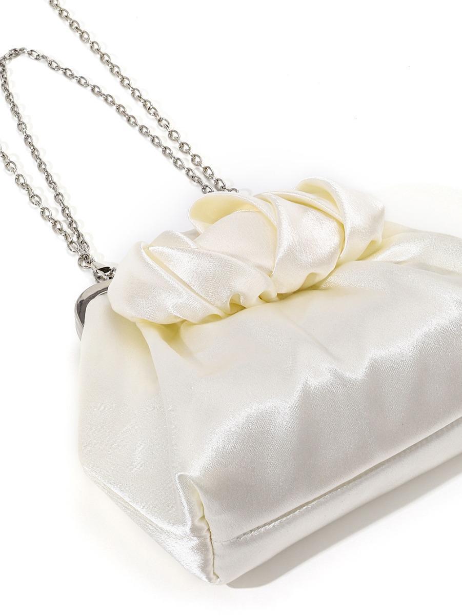 Satin Silk Dimensional Rose Tote Bag 