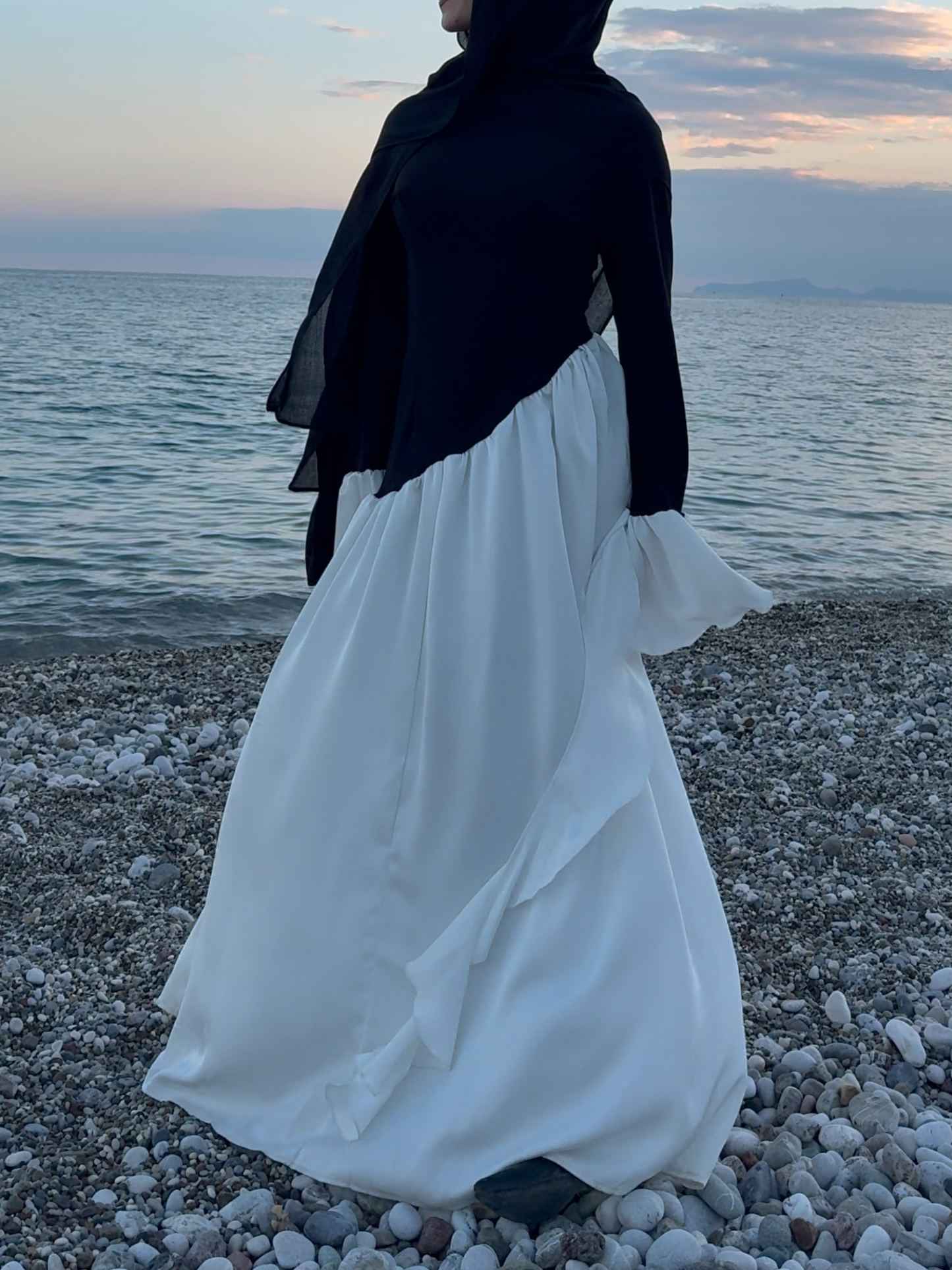 Round Neck Temperament Flare Sleeve Dress