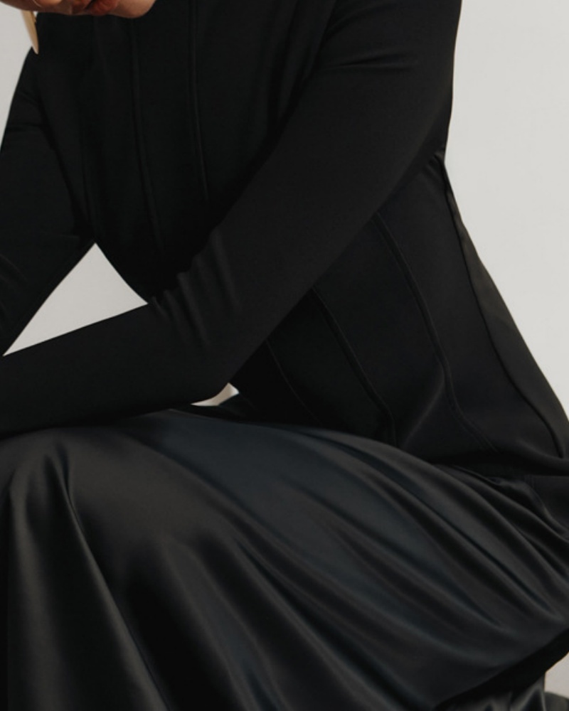 Crew Neck Solid Color Elegant Dress