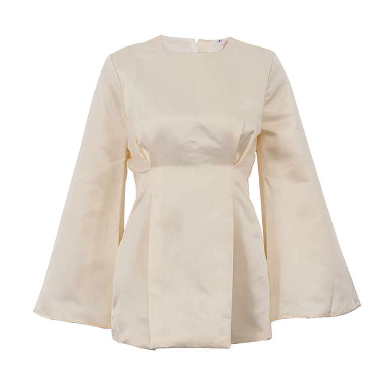 Pleated Satin French Top