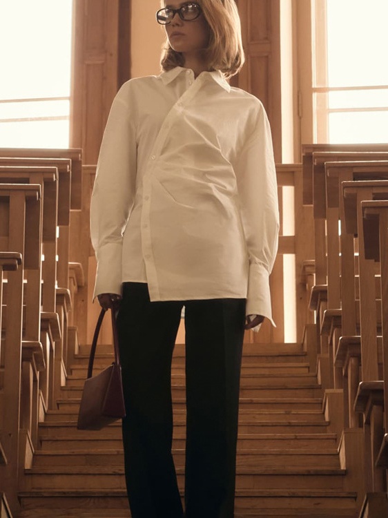 Waist-cinching Irregular Shirt