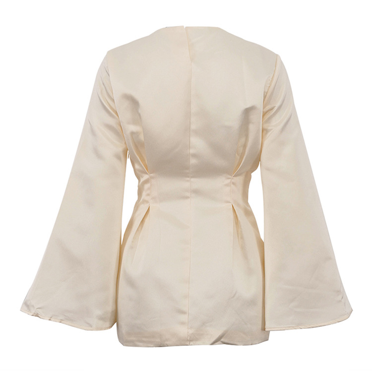 Pleated Satin French Top