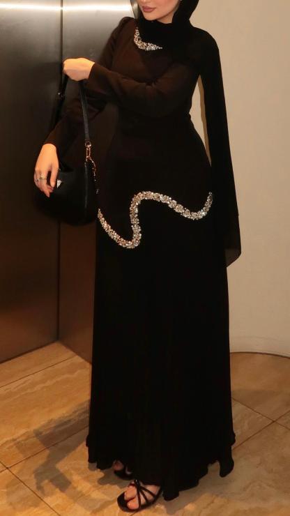 Rhinestone-embellished Crinkle Dress Set