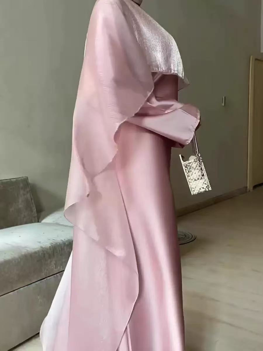 Sweet Solid-Color Silk-Smooth Dress