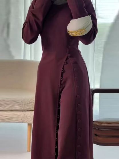 2pcs Solid Color Slim Fit Set