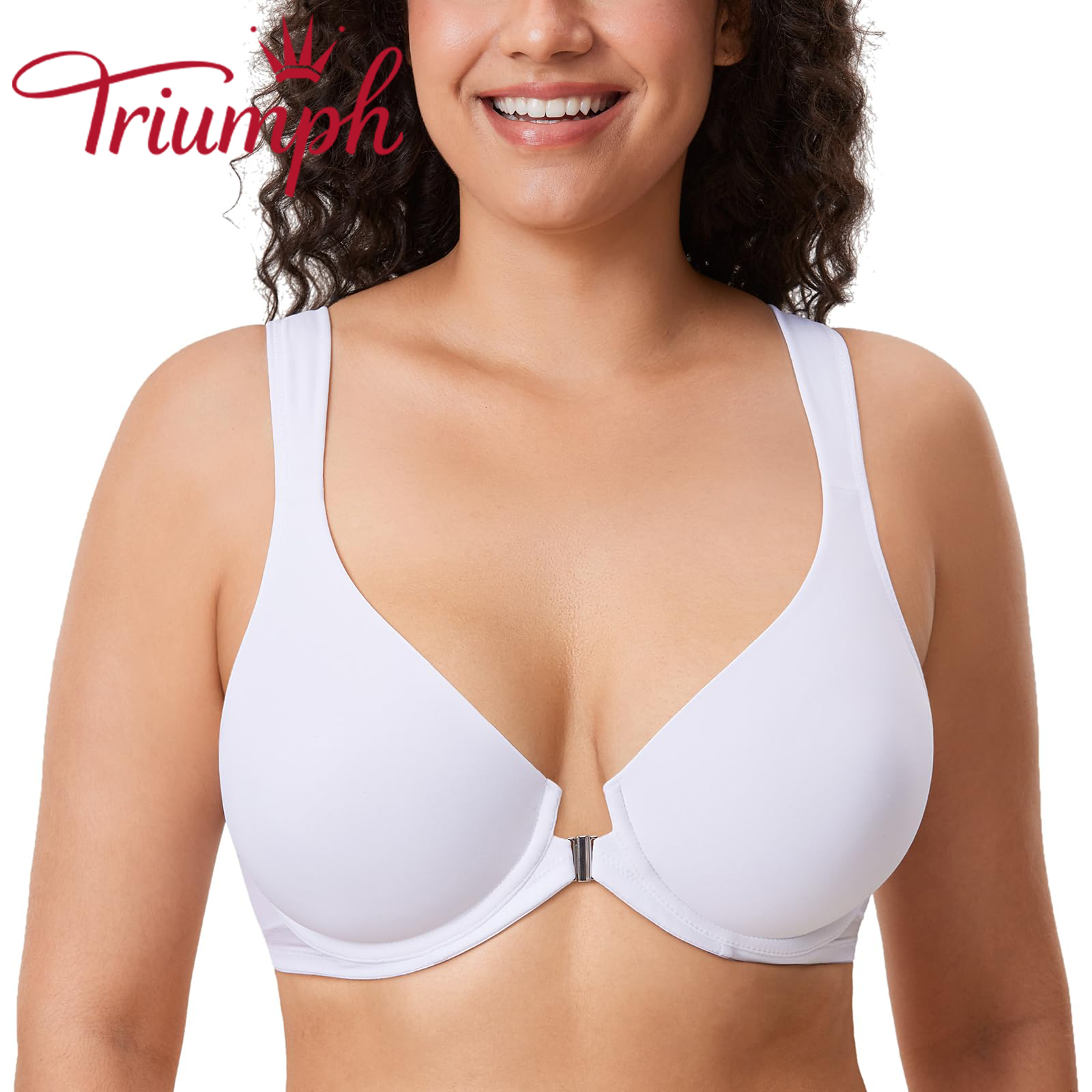 Triumph®👑3 Temptations✨✨70% jakości💝Biustonosz zapinany z przodu, zapewniający pełne pokrycie [75A-120F]