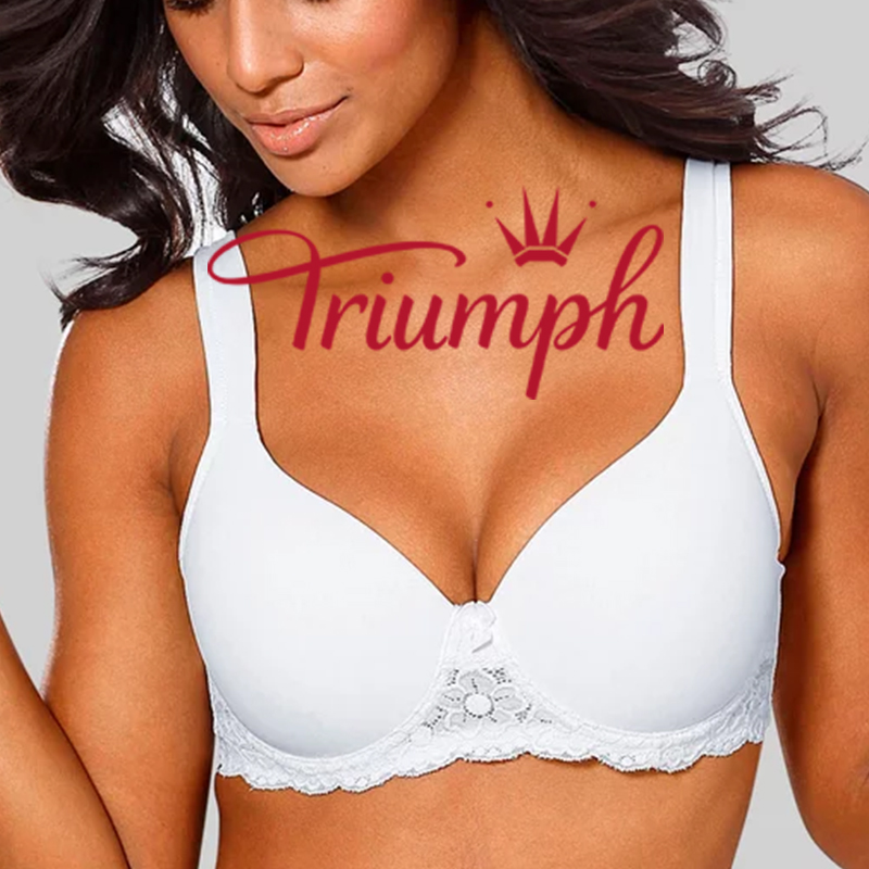 Triumph® – 3 sztuki💖✨2024 Nowość damska miękki biustonosz haftowany plus size