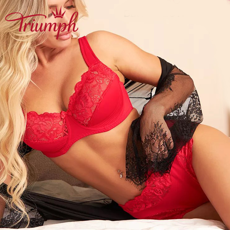 💖Triumph 4 στοιχεία® ✨Σουτιέν με μπανέλα και δαντέλα για μεγάλο στήθος 2