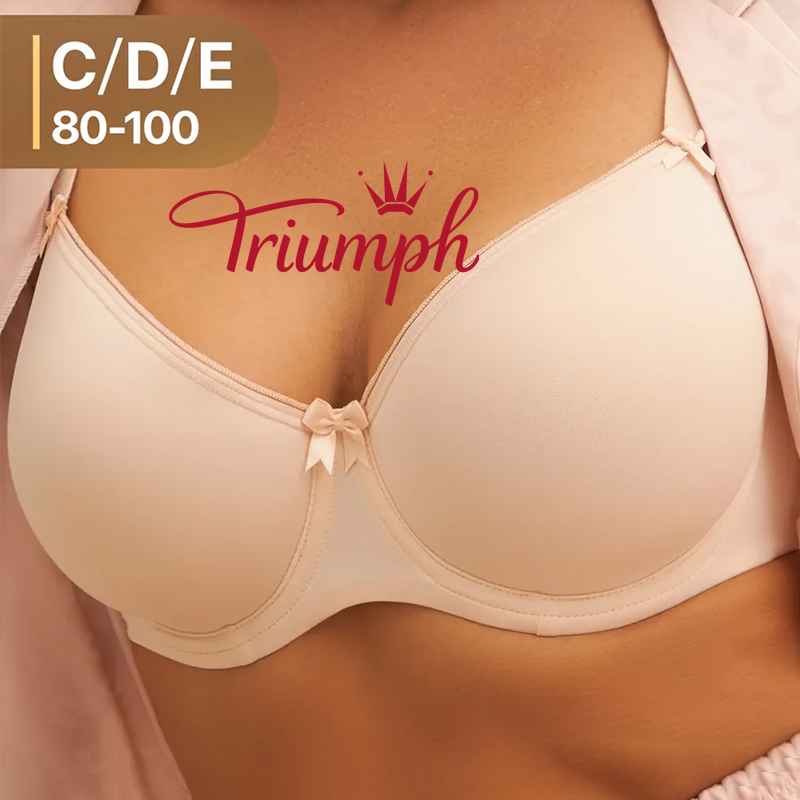 Triumph - (3 sztuki) Gładki biustonosz w dużych rozmiarach