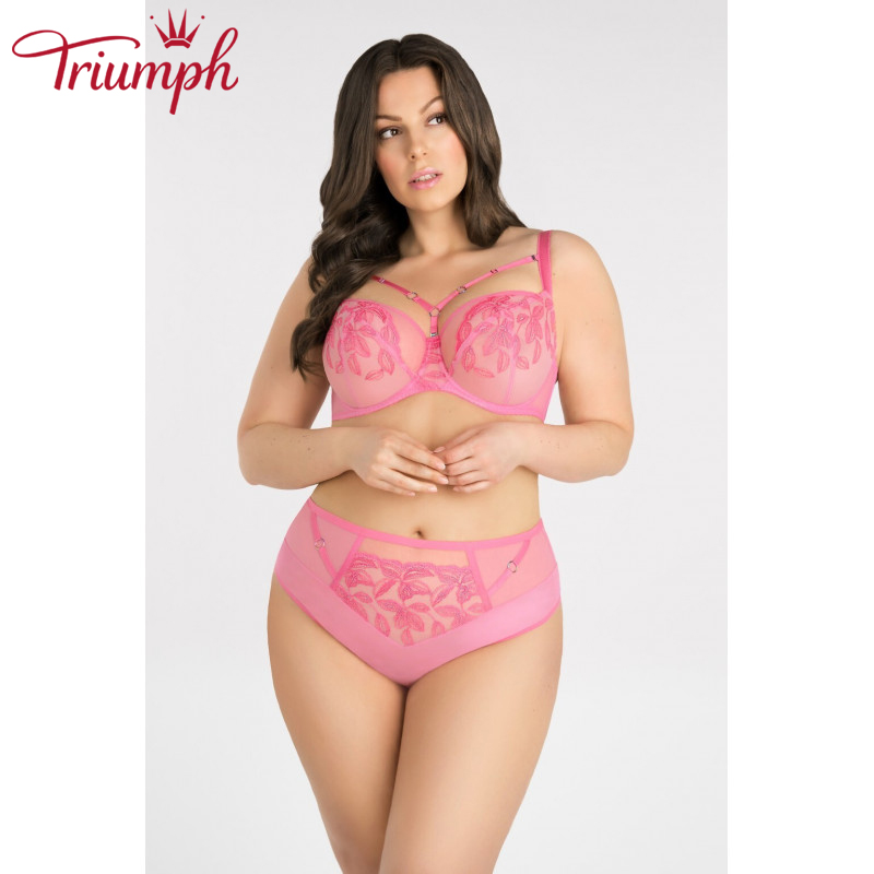 Triumph - (3 szt.) Odpinany miękki haftowany biustonosz