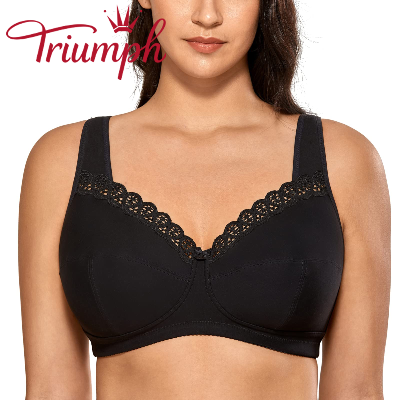 Triumph®👑3 Temptations✨✨70% jakości💝Biustonosz bawełniany bez fiszbin Plus Size Comfort [75A-120F]