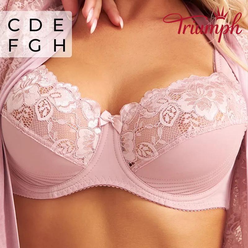 💖Triumph 4 στοιχεία® ✨Σουτιέν με μπανέλα και δαντέλα για μεγάλο στήθος 2