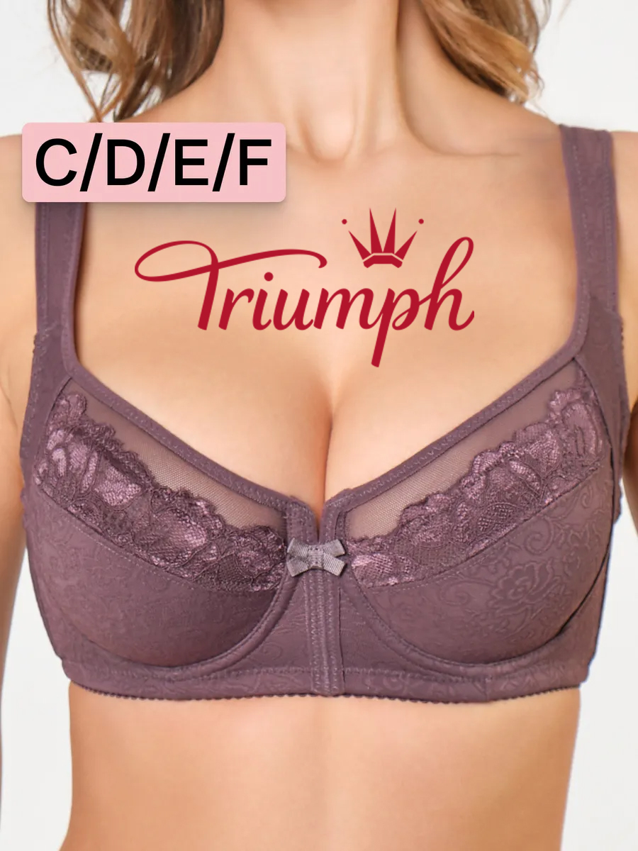 💖Triumph® 3-pak ✨💖Triumph® 3-pak ✨2025 nowy Biustonosz koronkowy duże rozmiary [75A-110H]