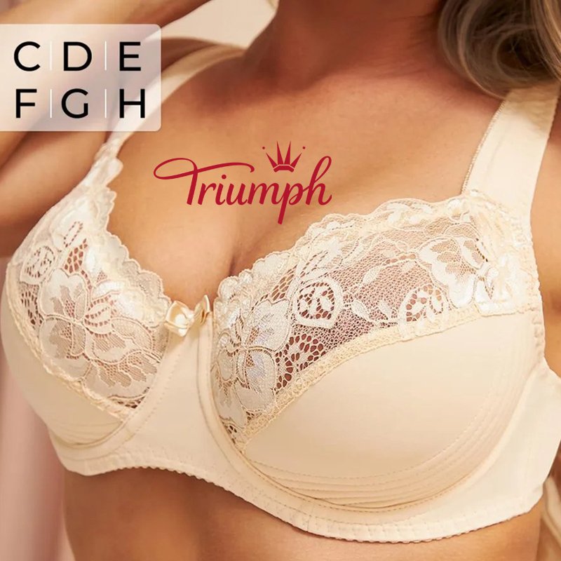💖Triumph 4 στοιχεία® ✨Σουτιέν με μπανέλα και δαντέλα για μεγάλο στήθος 2