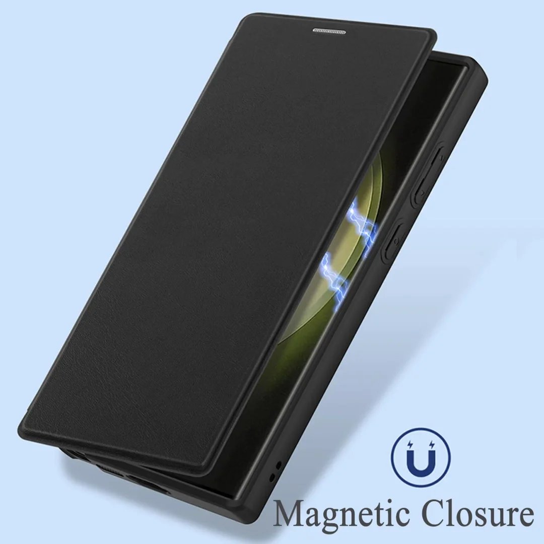🔥🔥2024 Nowy skórzany magnetyczny stojak etui z klapką na telefon Samsung 23 / 24 Series