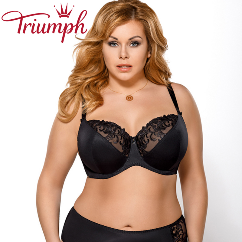 Triumph - 3 sztuki 🔥Koronkowy biustonosz bez fiszbin w dużych rozmiarach