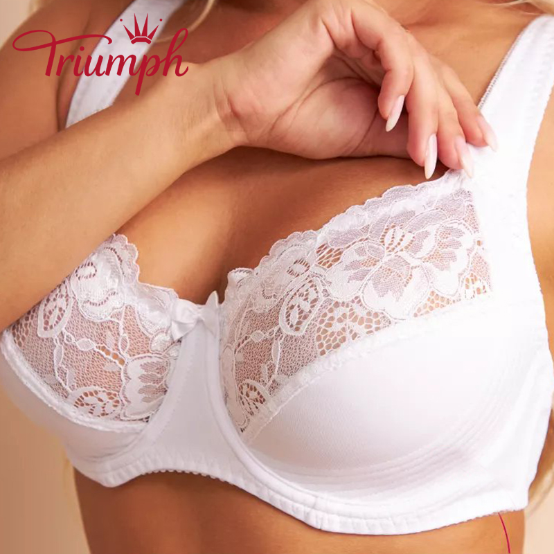 💖Triumph 4 στοιχεία® ✨Σουτιέν με μπανέλα και δαντέλα για μεγάλο στήθος 2