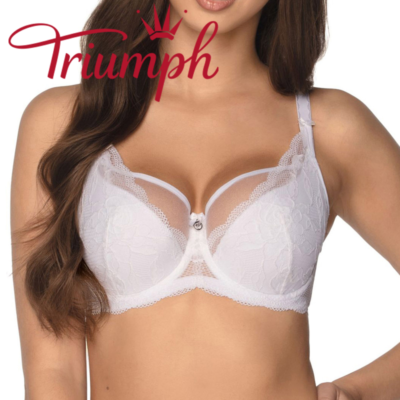 Triumph® Confezione da 3💖 Sconto del 50%✨ Nuovo reggiseno 2025 con pizzo ricamato semi-morbido in taglie più corte [65A-120H]