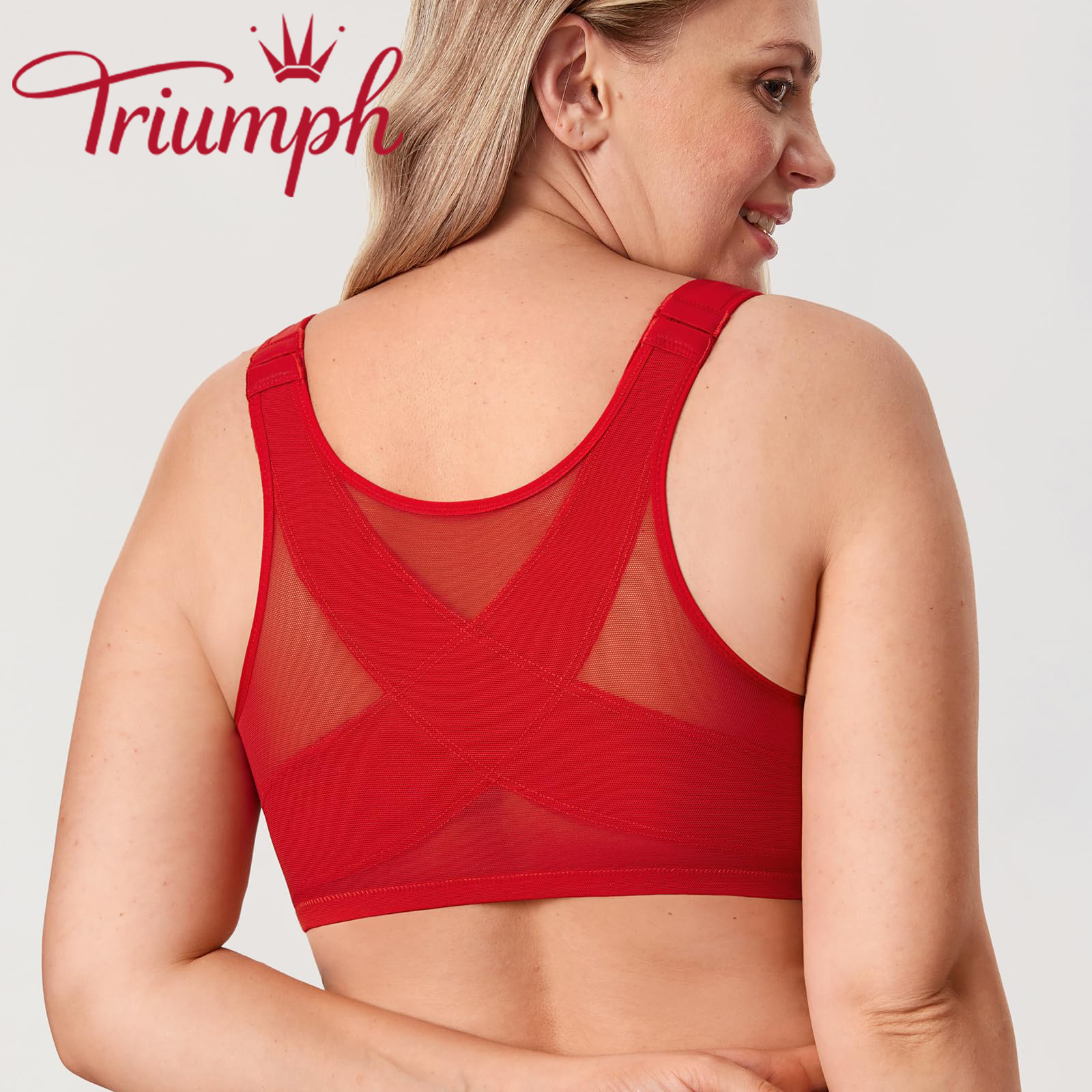 Triumph®👑3 Temptations✨✨70% jakości💝Biustonosz zapinany z przodu, zapewniający pełne pokrycie [75A-120F]