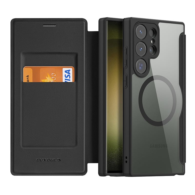 🔥🔥2024 Nowy skórzany magnetyczny stojak etui z klapką na telefon Samsung 23 / 24 Series