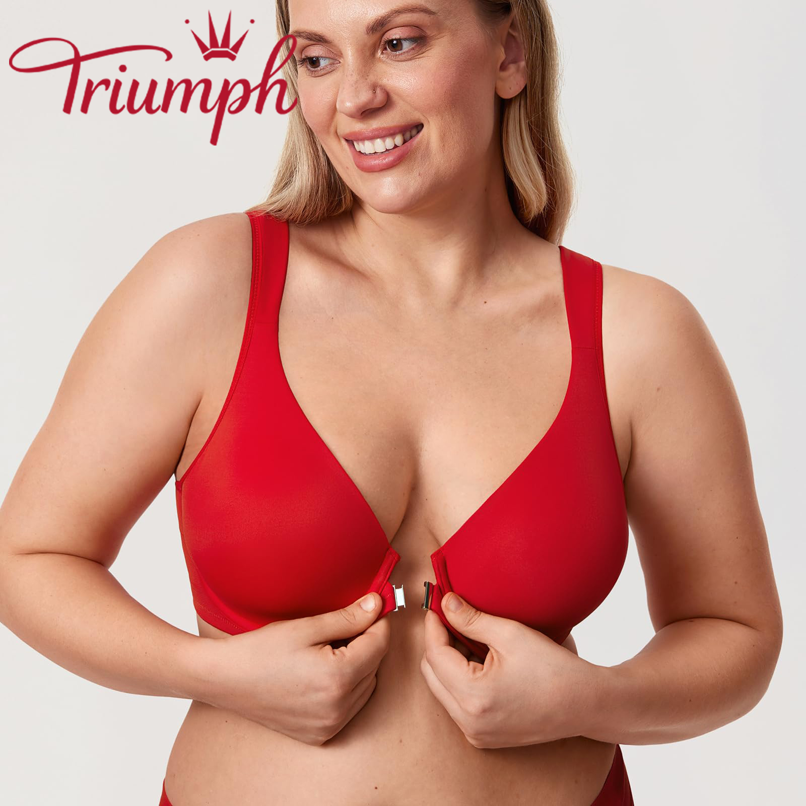 Triumph®👑3 Temptations✨✨70% jakości💝Biustonosz zapinany z przodu, zapewniający pełne pokrycie [75A-120F]