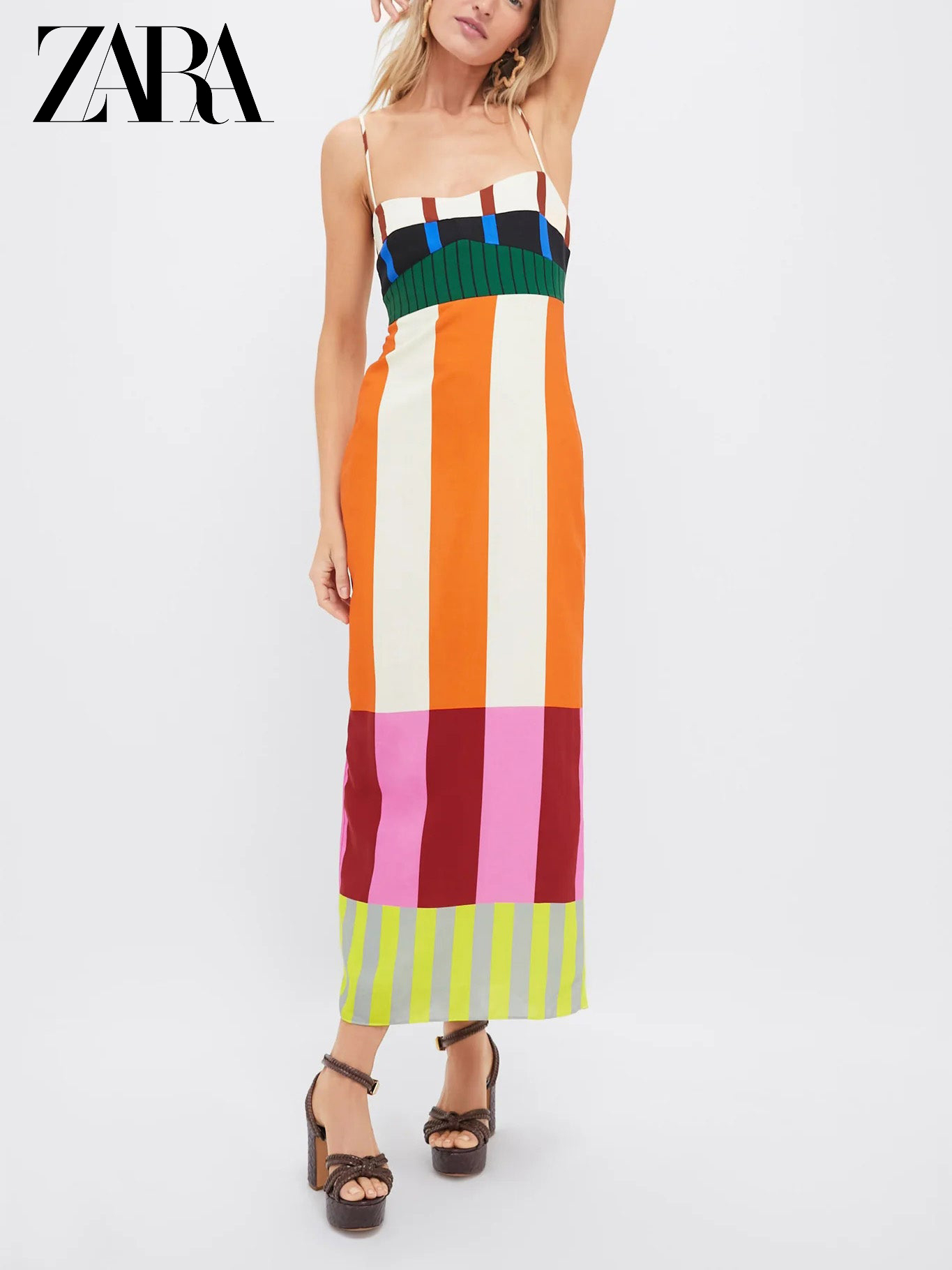 ZARA Bengal Multi Paloma Maxi Dress（Darmowa dostawa）