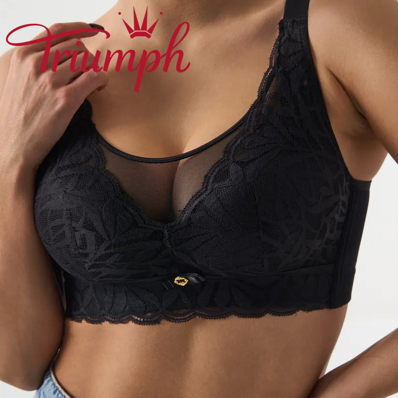 Triumph - (3 sztuki) ——Biustonosz koronkowy bez fiszbin