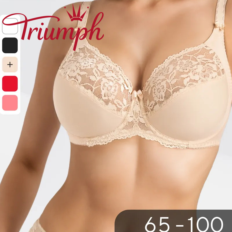 💖Triumph® 4-pak ✨Biustonosz koronkowy z fiszbinami bez pianki