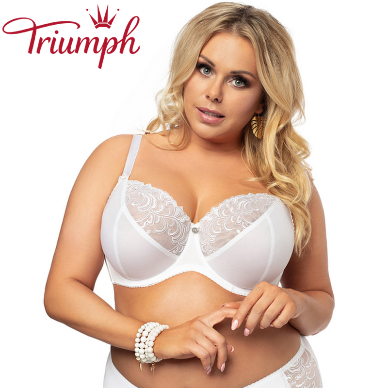 Triumph - 3 sztuki 🔥Koronkowy biustonosz bez fiszbin w dużych rozmiarach