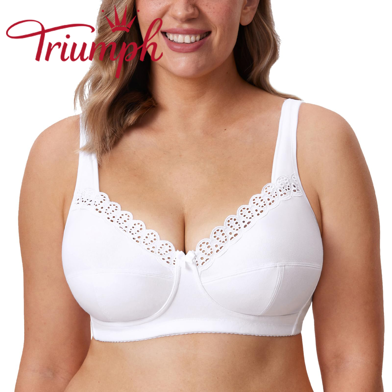 Triumph®👑3 Temptations✨✨70% jakości💝Biustonosz bawełniany bez fiszbin Plus Size Comfort [75A-120F]
